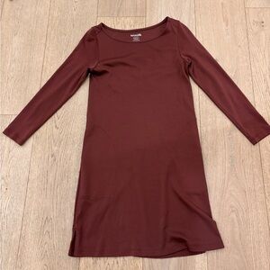 Wool& Rowena Swing Dress in Burgundy, Sz S